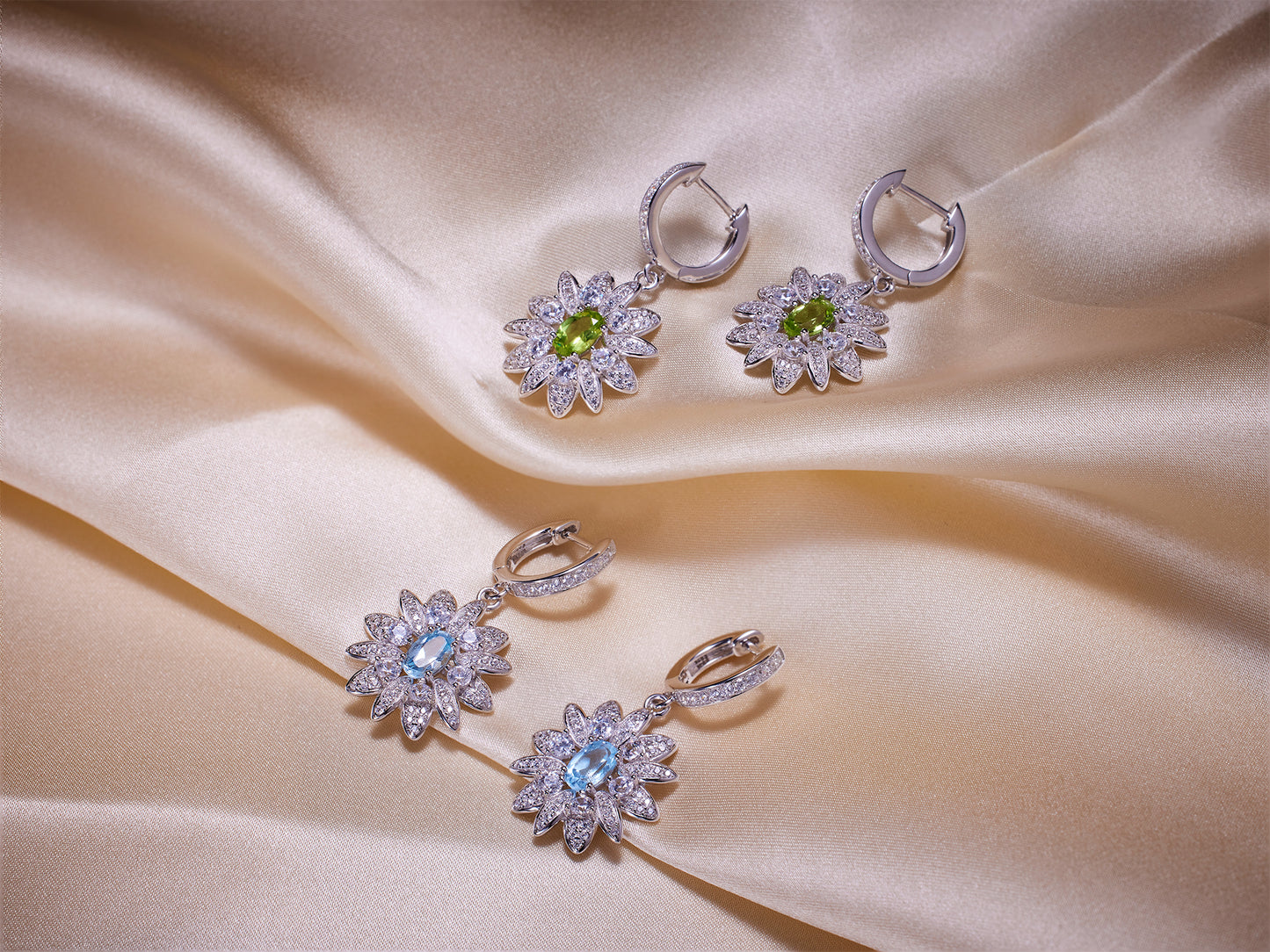 Blossom Peridot Drop Earrings