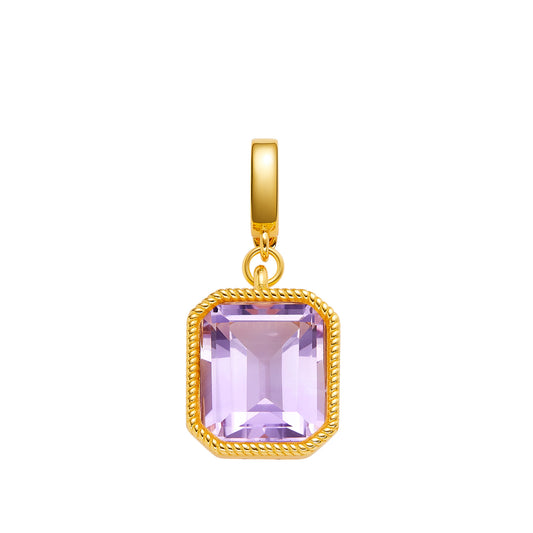 Amethyst Pendant: Gold Jewellery in Sterling Silver made with February birthstone.