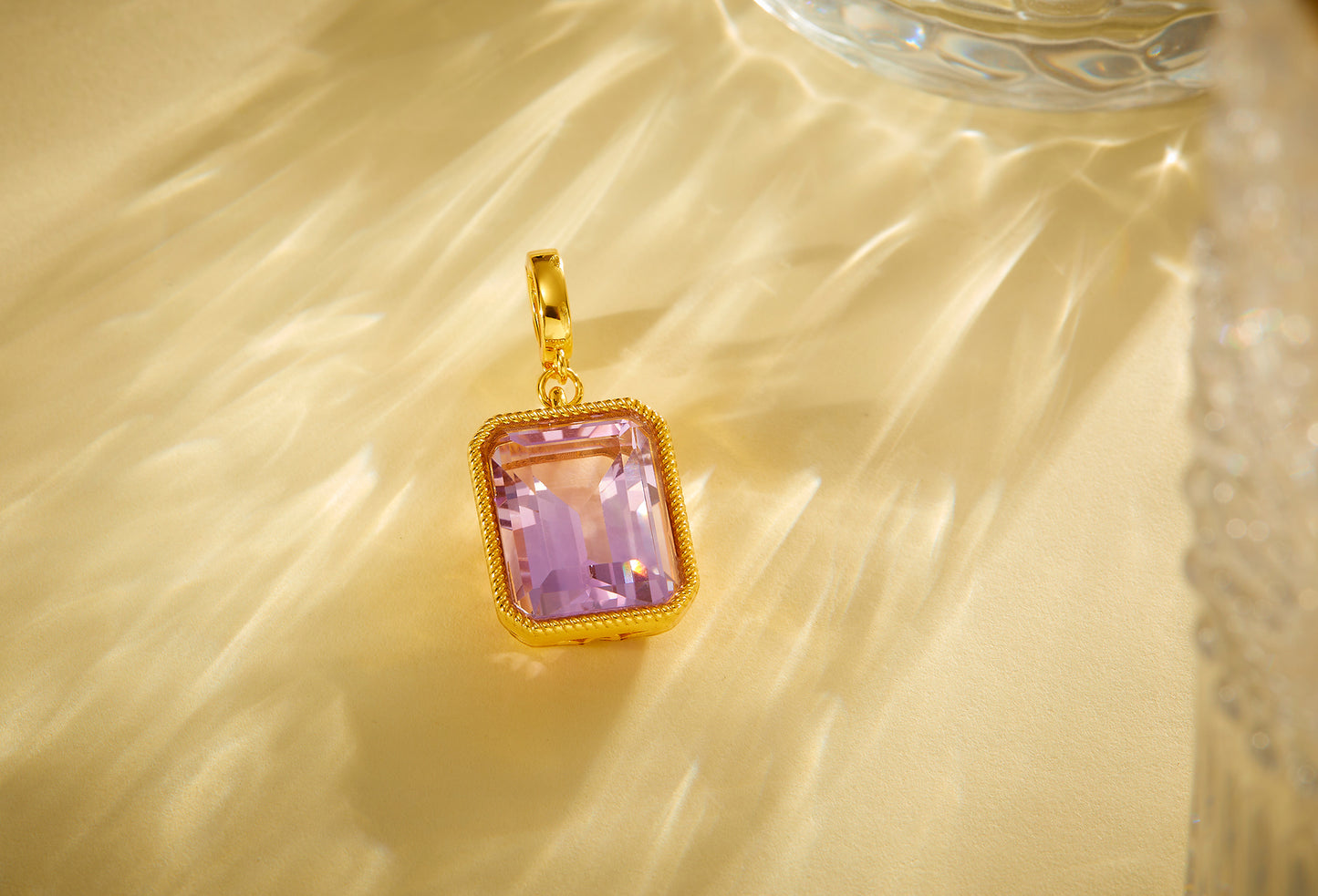 Amethyst Pendant: Gold Jewellery in Sterling Silver made with February birthstone.