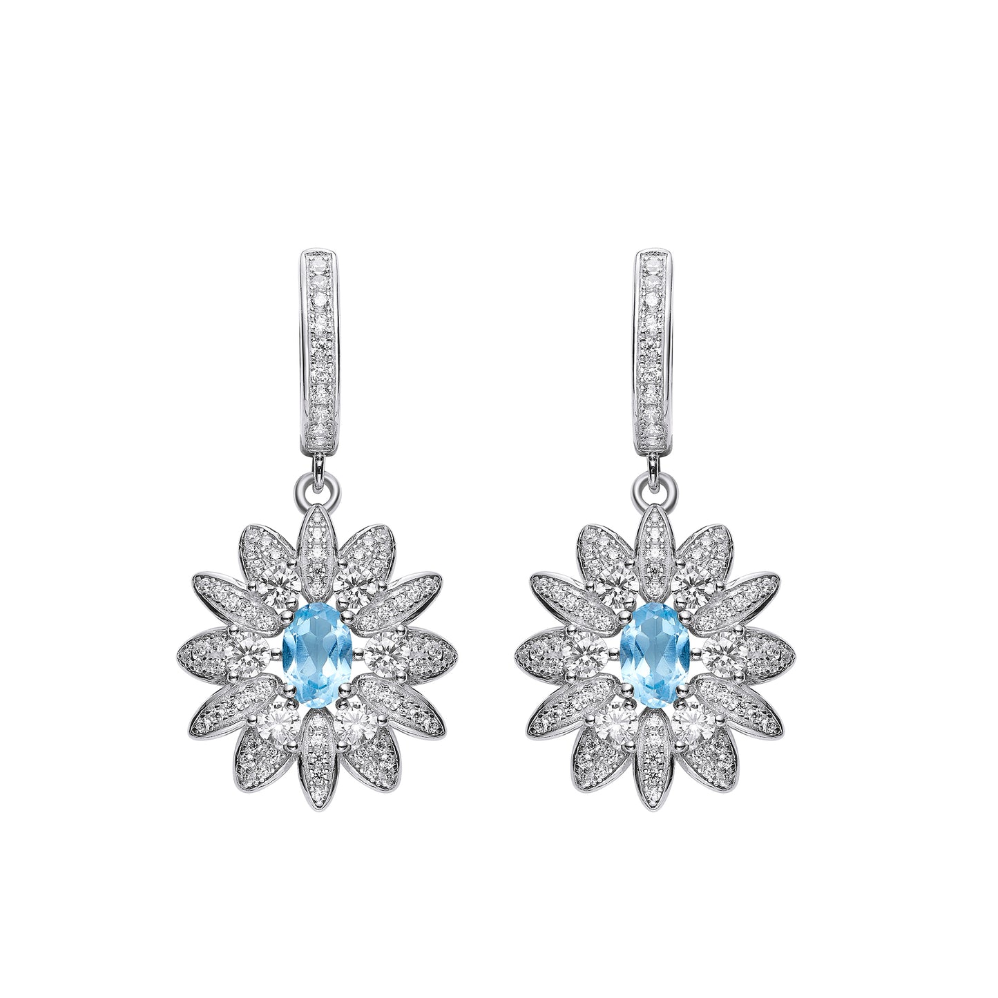 Blossom Topaz Drop Earrings