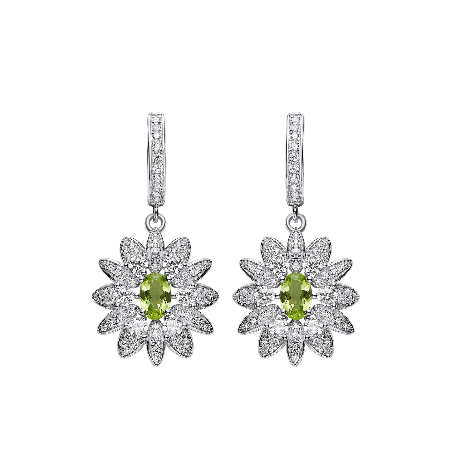 Blossom Peridot Drop Earrings
