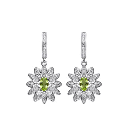 Blossom Peridot Drop Earrings