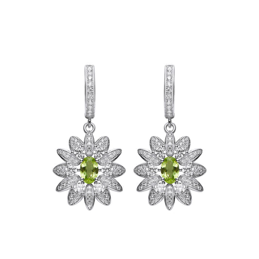 Blossom Peridot Drop Earrings