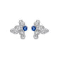 Sapphire Leaf Earrings in 18K GP Sterling Silver