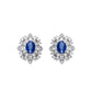 Sapphire Floral Studs in 18K Gold Plated Sterling Silver