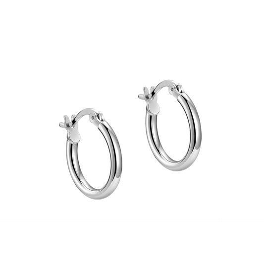 Sterling Silver Classic 15mm Hoop Earrings