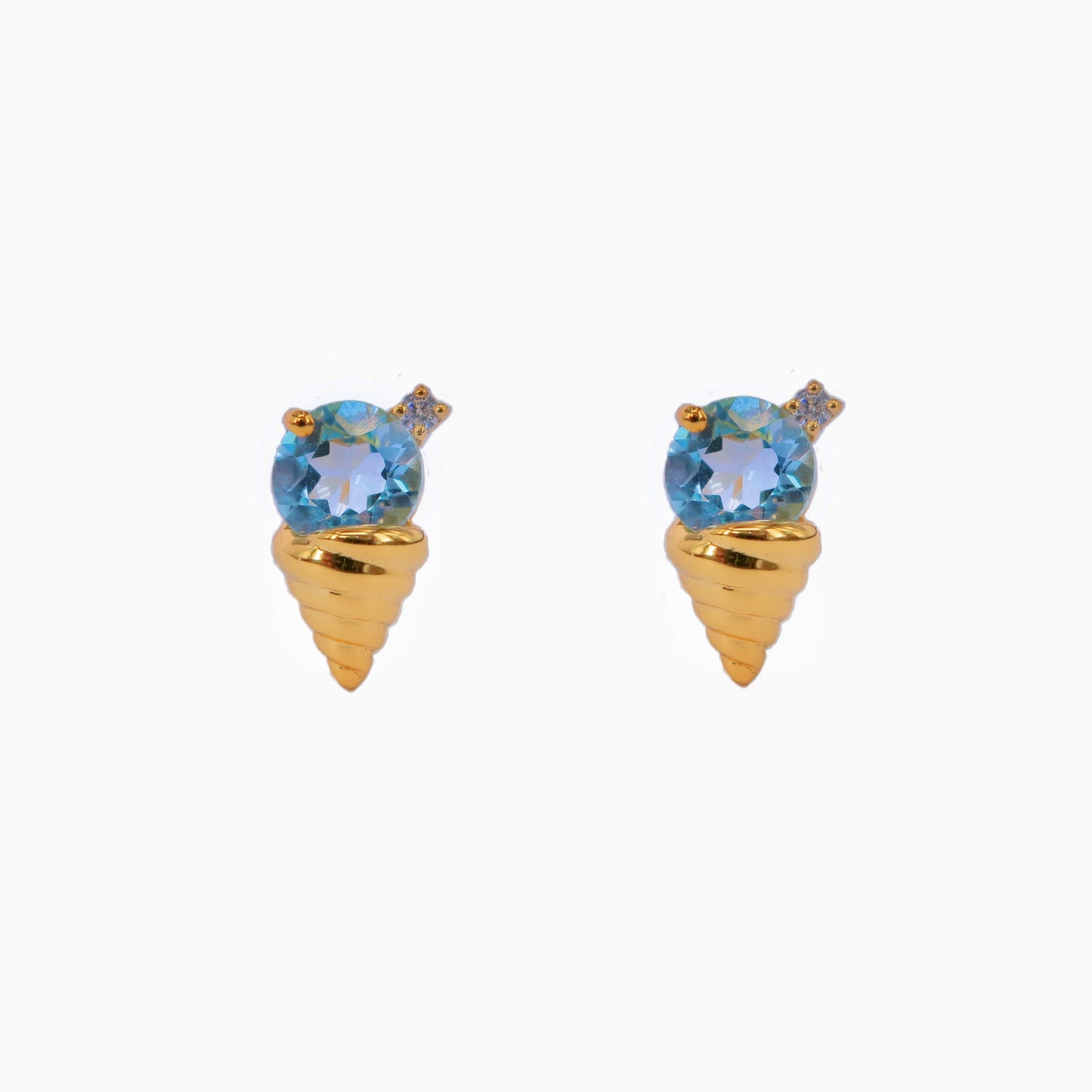 Blueberry Ice Cream Cone Studs