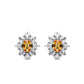 Orange Sapphire Starshine Studs in 18K Gold Plated Sterling Silver