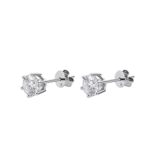 Classic 6-Prong 1ct Lab-Grown Diamond Stud Earrings