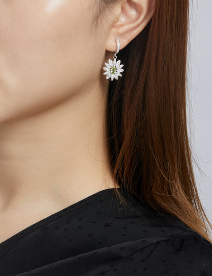 Blossom Peridot Drop Earrings