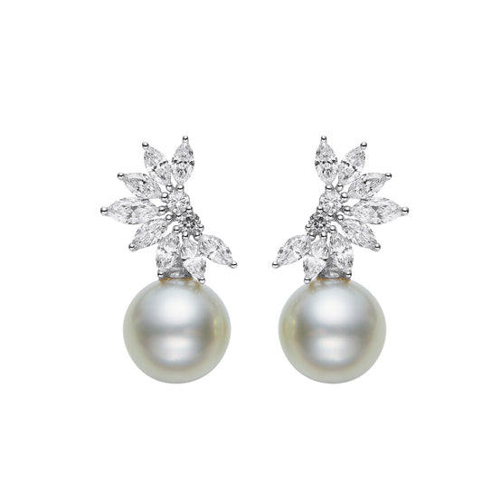 Bespoke* Angelic Wings South Sea Pearl Earrings/ 18K Gold/ Diamonds