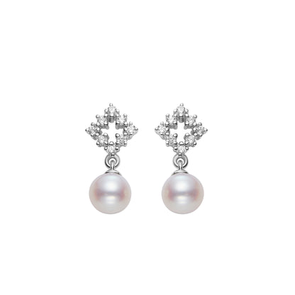 Cassie Sterling Silver Drop Earrings with Freshwater Pearls