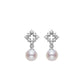 Intricate Sterling Silver Drop Earrings with Freshwater Pearls