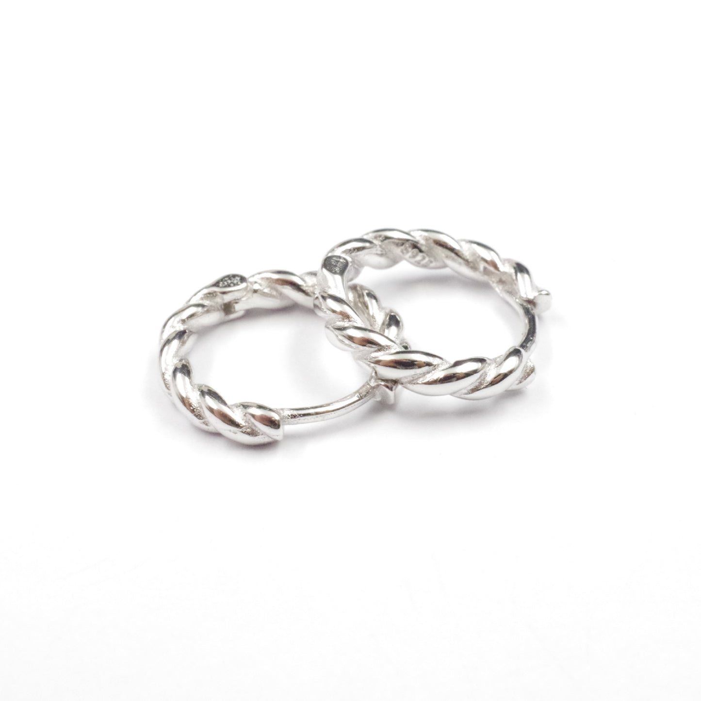 Classic Twist Sterling Silver Hoop