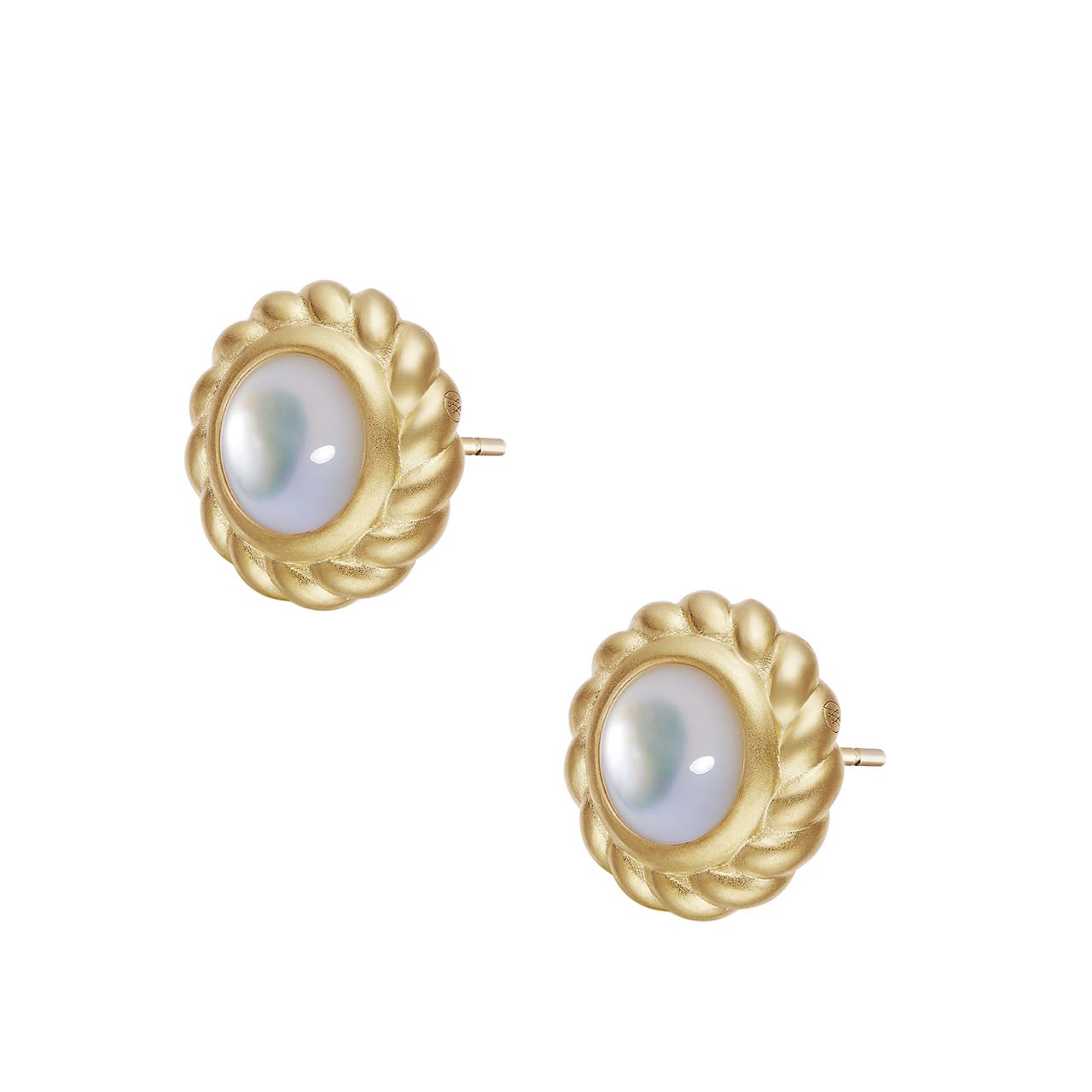 Braided Mother of Pearl Ear Studs