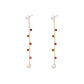 Lady Garnet Pearl Chain Earrings