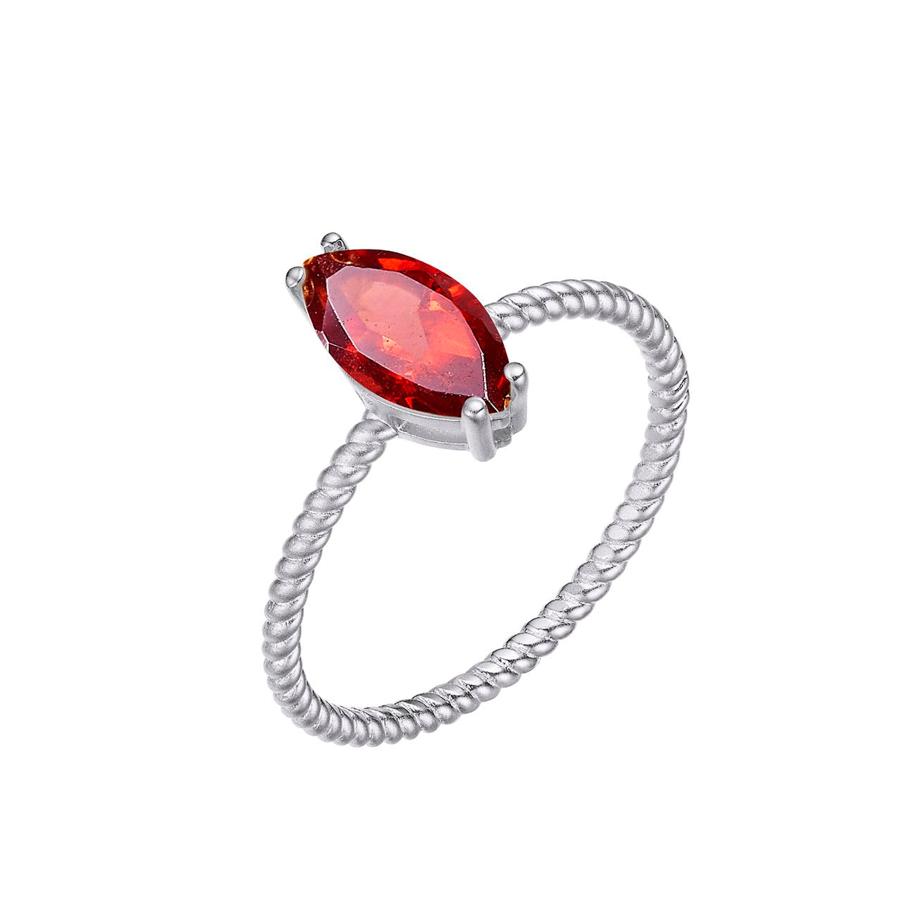 Single Marquise Garnet Ring