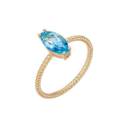 Single Marquise Topaz Ring