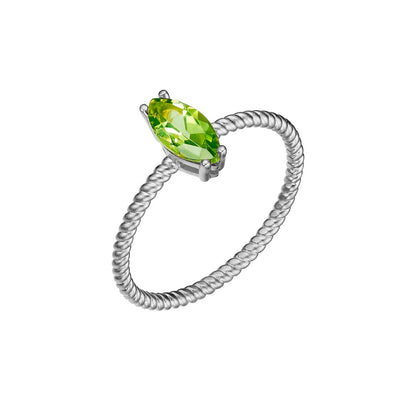 Single Marquise Peridot Ring