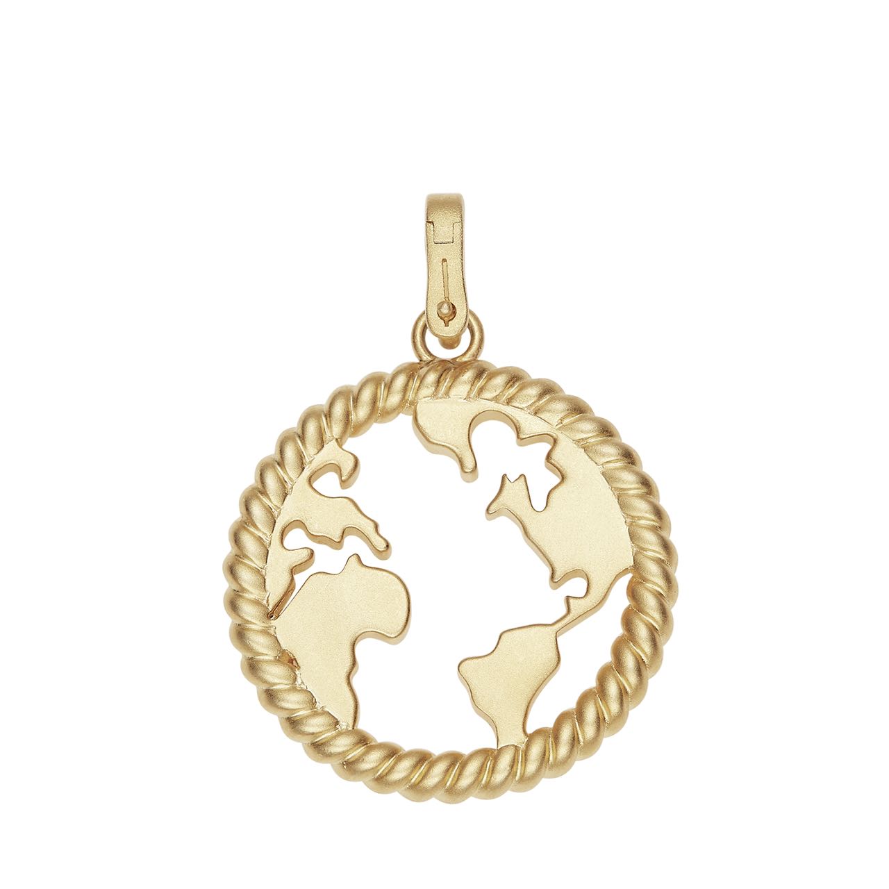 Map of Globe Twisted Fringe Pendant