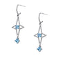 Sky Topaz Star Drop Earrings